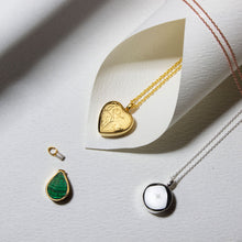 Load image into Gallery viewer, Scroll Heart Urn Ashes Necklace – Gold