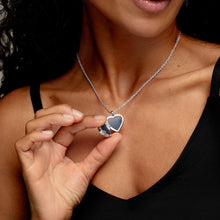 Load image into Gallery viewer, Heart Ashes Resin Locket - Silver