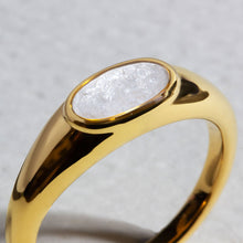 Load image into Gallery viewer, Small Oval Ashes Resin Ring - Gold