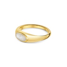 Load image into Gallery viewer, Small Oval Ashes Resin Ring - Gold