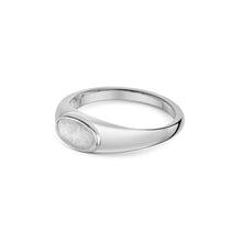 Load image into Gallery viewer, Small Oval Ashes Resin Ring - Silver