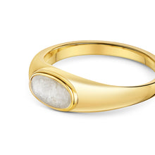 Load image into Gallery viewer, Small Oval Ashes Resin Ring - Gold