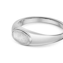 Load image into Gallery viewer, Small Oval Ashes Resin Ring - Silver