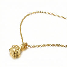 Load image into Gallery viewer, Mini Pressed Paw Urn Necklace - Gold