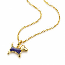 Load image into Gallery viewer, Little Dog Silhouette Ashes Resin Necklace - Gold