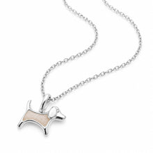 Load image into Gallery viewer, Little Dog Silhouette Ashes Resin Necklace - Silver