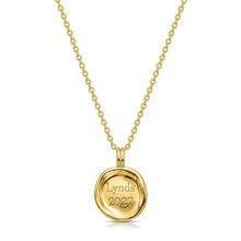 Load image into Gallery viewer, Small Organic Round Initial Necklace - Gold