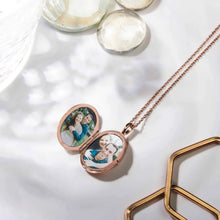 Load image into Gallery viewer, Mother Of Pearl Oval Locket - Rose Gold