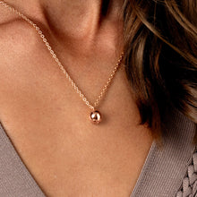 Load image into Gallery viewer, Sphere Urn Ashes Necklace - Rose Gold