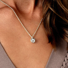 Load image into Gallery viewer, Sphere Urn Ashes Necklace - Silver