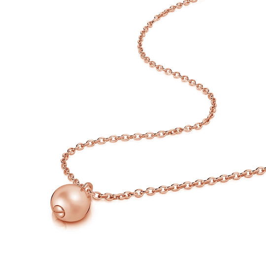 Sphere Urn Ashes Necklace - Rose Gold