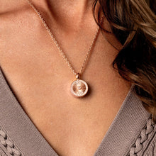 Load image into Gallery viewer, Sunbeam Crystal Halo Round Urn - Rose Gold