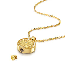 Load image into Gallery viewer, Sunbeam Crystal Halo Round Urn - Gold