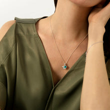 Load image into Gallery viewer, Swarovski® Birthstone Star Necklace – Silver