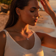 Load image into Gallery viewer, Swarovski® Birthstone Disc Necklace – Rose Gold