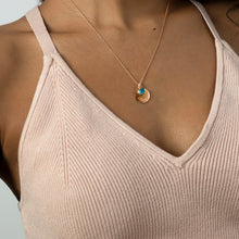 Load image into Gallery viewer, Swarovski® Birthstone Disc Necklace – Rose Gold