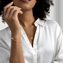 Load image into Gallery viewer, Swarovski® Birthstone Disc Necklace – Rose Gold