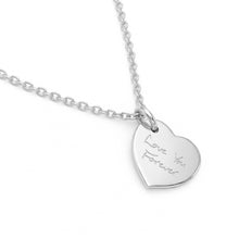 Load image into Gallery viewer, Drop Heart Handwriting Necklace - Silver