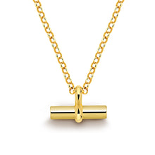 Load image into Gallery viewer, Men's Chunky T Bar Urn Necklace - Gold