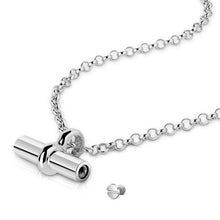 Load image into Gallery viewer, Men's Chunky T Bar Urn Necklace - Silver