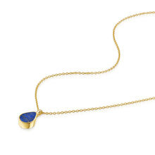 Load image into Gallery viewer, Teardrop Lapis Ashes Urn Necklace - Gold