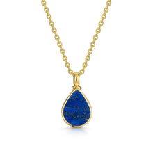 Load image into Gallery viewer, Teardrop Lapis Ashes Urn Necklace - Gold