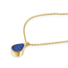 Load image into Gallery viewer, Teardrop Lapis Ashes Urn Necklace - Gold