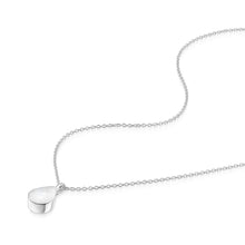 Load image into Gallery viewer, Teardrop Mother of Pearl Ashes Urn Necklace - Silver