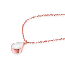 Load image into Gallery viewer, Teardrop Mother of Pearl Ashes Urn Necklace - Rose Gold