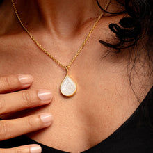 Load image into Gallery viewer, Teardrop Ashes Resin Pendant - Gold