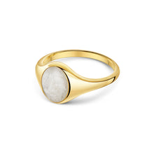 Load image into Gallery viewer, Upright Oval Ashes Resin Ring - Gold