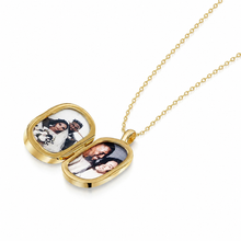 Load image into Gallery viewer, Pill Ashes Resin Locket - Solid 14k Gold