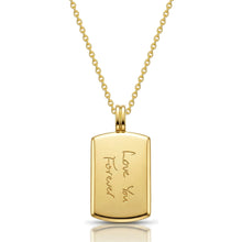 Load image into Gallery viewer, Wide Ingot Men's Handwriting Necklace - Gold