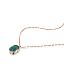 Load image into Gallery viewer, Dog Tag Ashes Resin Locket - Rose Gold