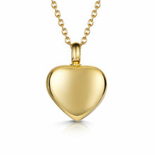 Load image into Gallery viewer, Small Heart Urn Ashes Necklace – Gold