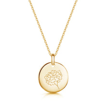 Load image into Gallery viewer, Birth Flower Personalised Necklace – Gold