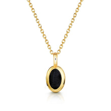 Load image into Gallery viewer, Little Oval Ashes Resin Necklace - Gold