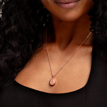Load image into Gallery viewer, Diamond Set Teardrop Urn Ashes Necklace – Rose Gold