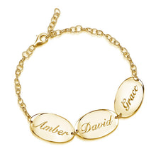 Load image into Gallery viewer, Family Name Personalised Bracelet – Gold