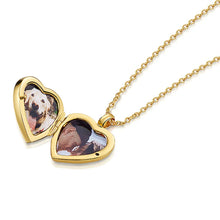 Load image into Gallery viewer, Fingerprint Heart Gold Locket
