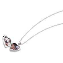 Load image into Gallery viewer, Malachite Personalised Heart Locket – Silver