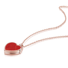 Load image into Gallery viewer, Coral Modern Heart Locket – Rose Gold