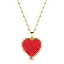 Load image into Gallery viewer, Coral Modern Heart Locket – Gold