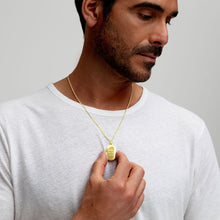 Load image into Gallery viewer, Men's Gold Oval Tag Locket