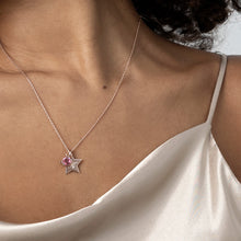 Load image into Gallery viewer, Swarovski® Birthstone Star Necklace – Rose Gold