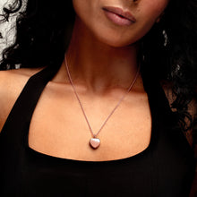 Load image into Gallery viewer, Small Heart Urn Ashes Necklace – Rose Gold