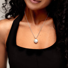 Load image into Gallery viewer, Small Round Urn Ashes Necklace – Silver