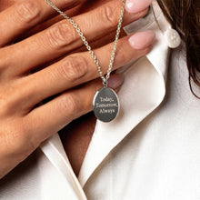 Load image into Gallery viewer, Fingerprint Oval Locket - Silver