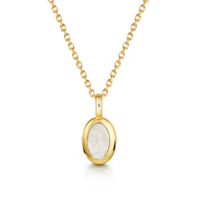 Load image into Gallery viewer, Little Oval Ashes Resin Necklace - Gold