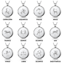 Load image into Gallery viewer, Zodiac Round Locket – Silver